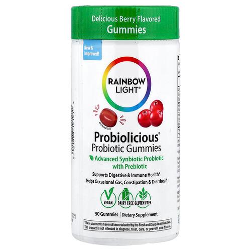 Rainbow Light Probiolicious Probiotic Gummies Delicious Berry 50 Gummies
