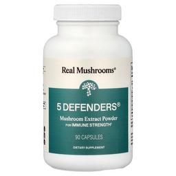 Real Mushrooms 5 Defenders Mushroom Extract Powder 90 Capsules