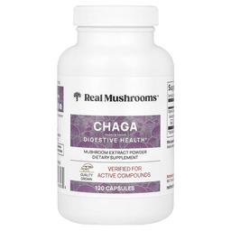 Real Mushrooms Chaga Mushroom Extract Powder 120 Capsules