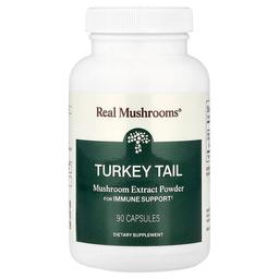 Real Mushrooms Turkey Tail Mushroom Extract Powder 90 Capsules