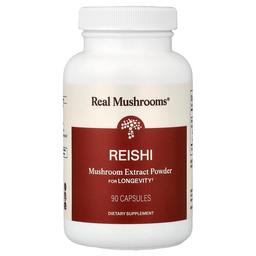 Real Mushrooms Reishi Mushroom Extract Powder 90 Capsules 500 Mg Per Capsule