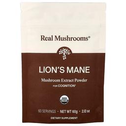 Real Mushrooms Lion S Mane Organic Mushroom Extract Powder 2 12 Oz 60 G