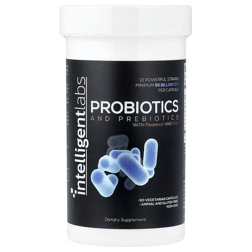 Intelligent Labs Probiotics And Prebiotics 60 Vegetarian Capsules