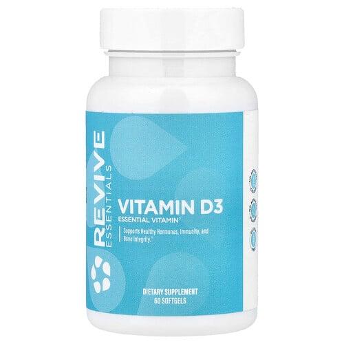 Revive Essentials Vitamin D3 125 Mcg 5 000 Iu 60 Softgels