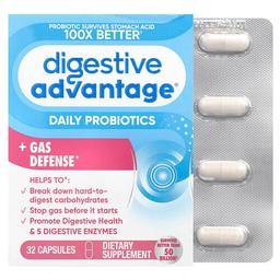 Schiff Digestive Advantage Daily Probiotics Gas Defense 32 Capsules