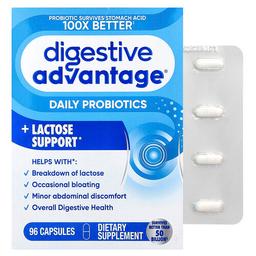 Schiff Digestive Advantage Daily Probiotics Lactose Support 96 Capsules