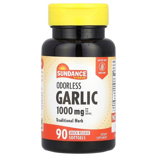 Sundance Vitamins Odorless Garlic 90 Quick Release Softgels 500 Mg Per Softgel