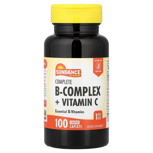 Sundance Vitamins Complete B Complex Vitamin C 100 Coated Caplets