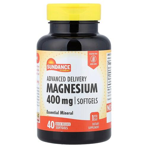 Sundance Vitamins Advanced Delivery Magnesium 400 Mg 40 Quick Release Softgels