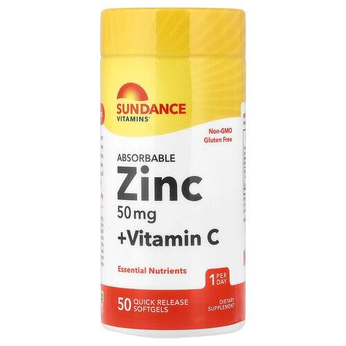 Sundance Vitamins Absorbable Zinc Vitamin C 50 Quick Release Softgels product image