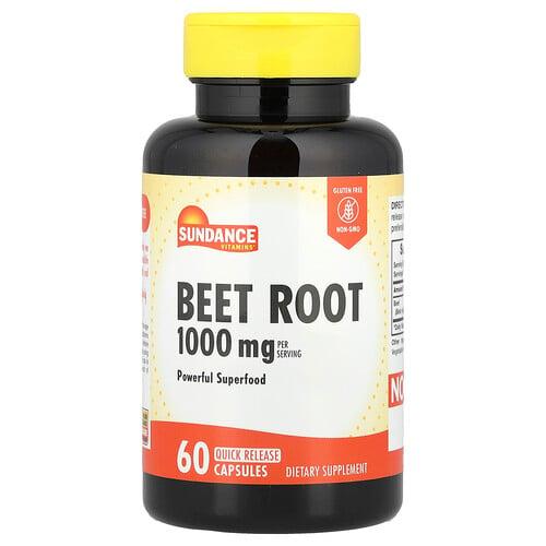 Sundance Vitamins Beet Root 60 Quick Release Capsules 500 Mg Per Capsule