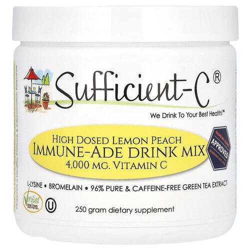 Sufficient C High Dosed Immune Ade Drink Mix Lemon Peach 250 G
