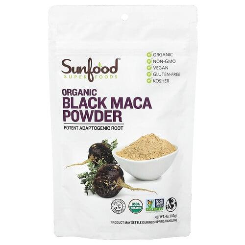 Sunfood Organic Black Maca Powder 4 Oz 113 G