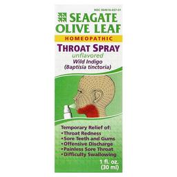 Seagate Olive Leaf Throat Spray Unflavored 1 Fl Oz 30 Ml