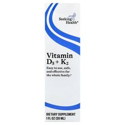 Seeking Health Vitamin D3 K2 Drops 1 Fl Oz 30 Ml