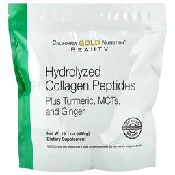 California Gold Nutrition Hydrolyzed Collagen Peptides With Turmeric Mct And Ginger 14 1 Oz 400 G