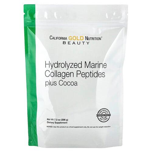 California Gold Nutrition Hydrolyzed Marine Collagen Peptides With Cocoa 7 3 Oz 206 G