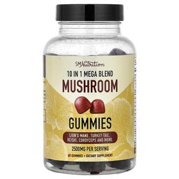 Smnutrition 10 In 1 Mega Blend Mushroom Gummies Raspberry 60 Gummies