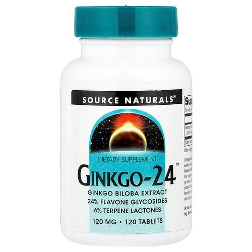 Source Naturals Ginkgo 24 120 Mg 120 Tablets