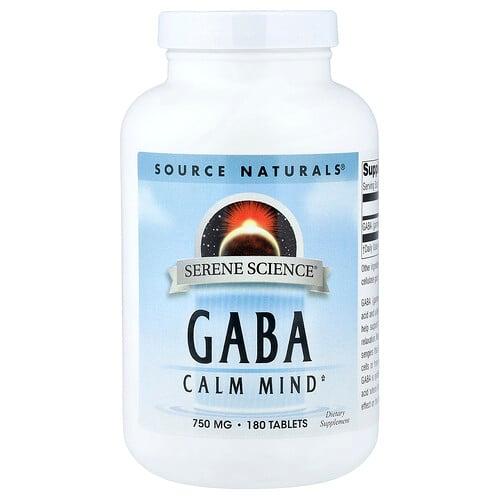 Source Naturals Serene Science Gaba 750 Mg 180 Tablets