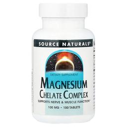 Source Naturals Magnesium Chelate Complex 100 Mg 100 Tablets