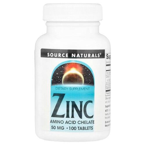 Source Naturals Zinc 50 Mg 100 Tablets