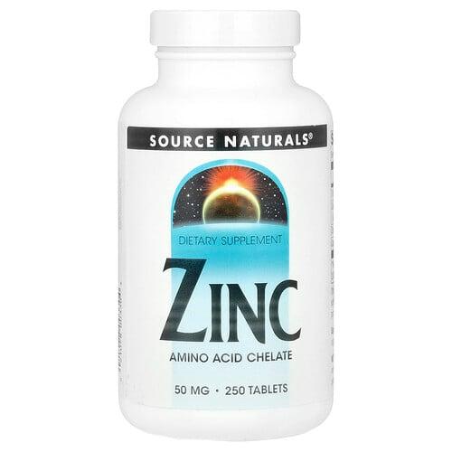Source Naturals Zinc 50 Mg 250 Tablets
