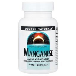 Source Naturals Manganese 10 Mg 250 Tablets