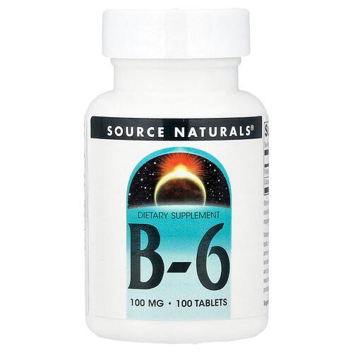Source Naturals B 6 100 Tablets