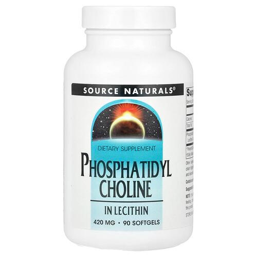 Source Naturals Phosphatidyl Choline In Lecithin 420 Mg 90 Softgels