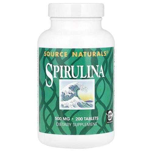 소스 네츄럴 Source Naturals, 스피룰리나, 500 mg, 200 정 product image