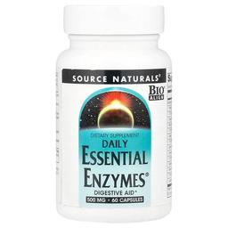 Source Naturals Daily Essential Enzymes 500 Mg 60 Capsules