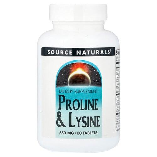 Source Naturals Proline Lysine 60 Tablets product image