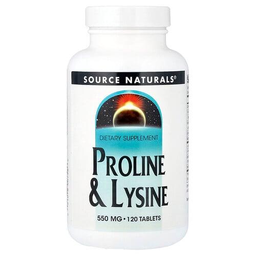 Source Naturals Proline Lysine 120 Tablets