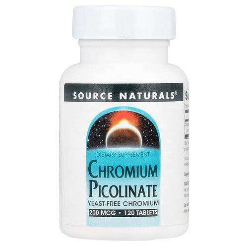Source Naturals Chromium Picolinate 200 Mcg 120 Tablets