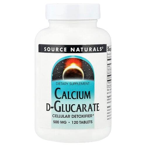 Source Naturals Calcium D Glucarate 120 Tablets 500 Mg Per Tablet