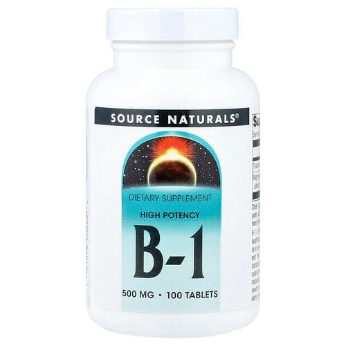 Source Naturals Vitamin B 1 High Potency 500 Mg 100 Tablets
