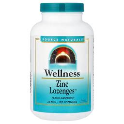 Source Naturals Wellness Zinc Lozenges Peach Raspberry 120 Lozenges