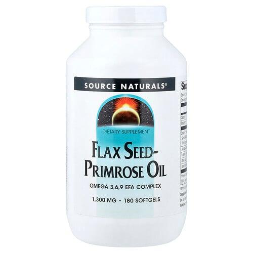 Source Naturals Flax Seed Primrose Oil 180 Softgels
