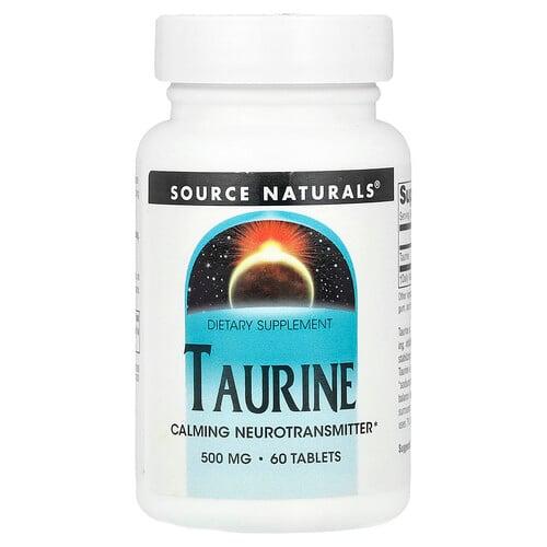 소스 네츄럴 Source Naturals, 타우린, 500mg, 60정 product image