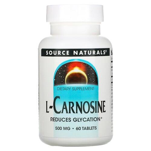 Source Naturals L Carnosine 500 Mg 60 Tablets
