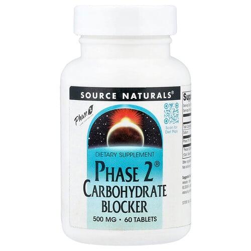 Source Naturals Phase 2 Carbohydrate Blocker 500 Mg 60 Tablets