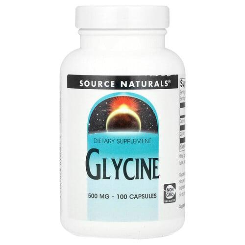 Source Naturals Glycine 500 Mg 100 Capsules