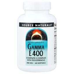 Source Naturals Gamma E 400 Complete E Complex With Tocotrienols 60 Softgels