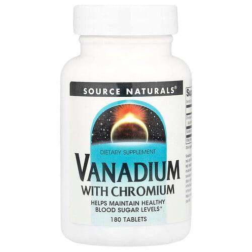 Source Naturals Vanadium With Chromium 180 Tablets