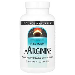 Source Naturals L Arginine Free Form 1 000 Mg 100 Tablets