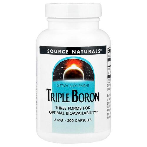Source Naturals Triple Boron 3 Mg 200 Capsules