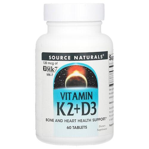 Source Naturals Vitamin K2 D3 60 Tablets