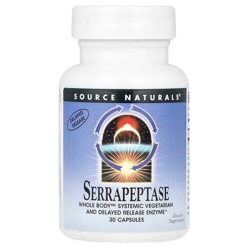 Source Naturals Serrapeptase 30 Capsules 60 000 Spu Per Capsule