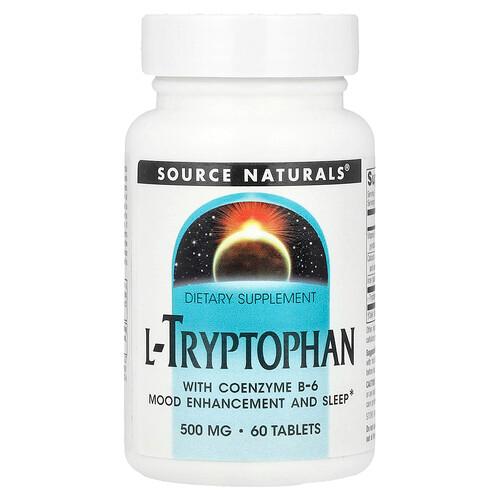 Source Naturals L Tryptophan With Coenzyme B 6 60 Tablets